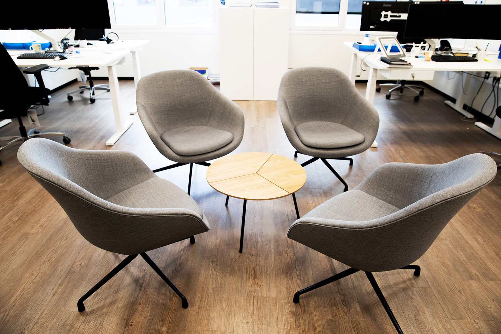 Bequeme Sitzmöglichkeiten im Büro